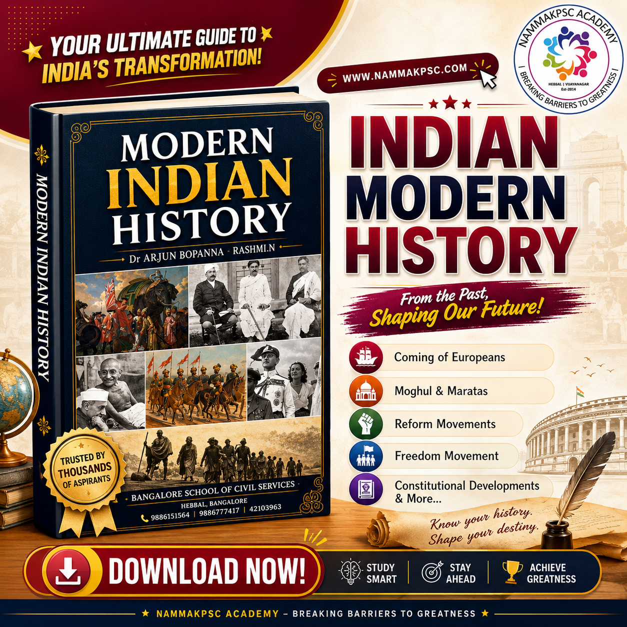MODERN INDIA HISTORY [E-Copy] for KAS PRELIMS|MAINS & KPSC EXAMS