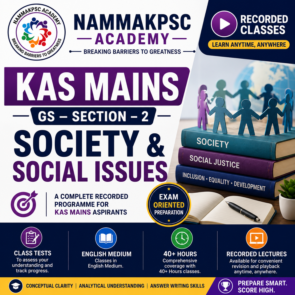 Society & Social Issues Module - KAS Mains  - GS - - SECTION - 2 - Recorded Classes