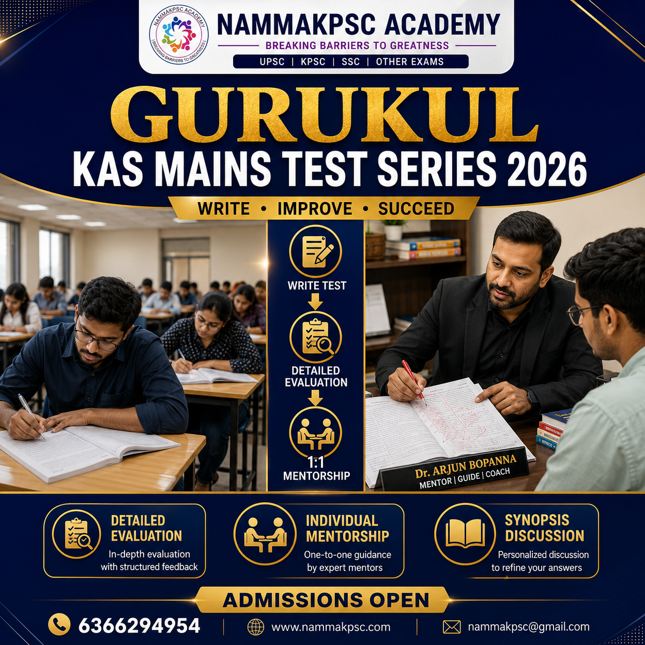 GURUKUL PROROGRAMME 2026 (Evaluation + Mentorship + Synopsis) Plus Prelims Test Series