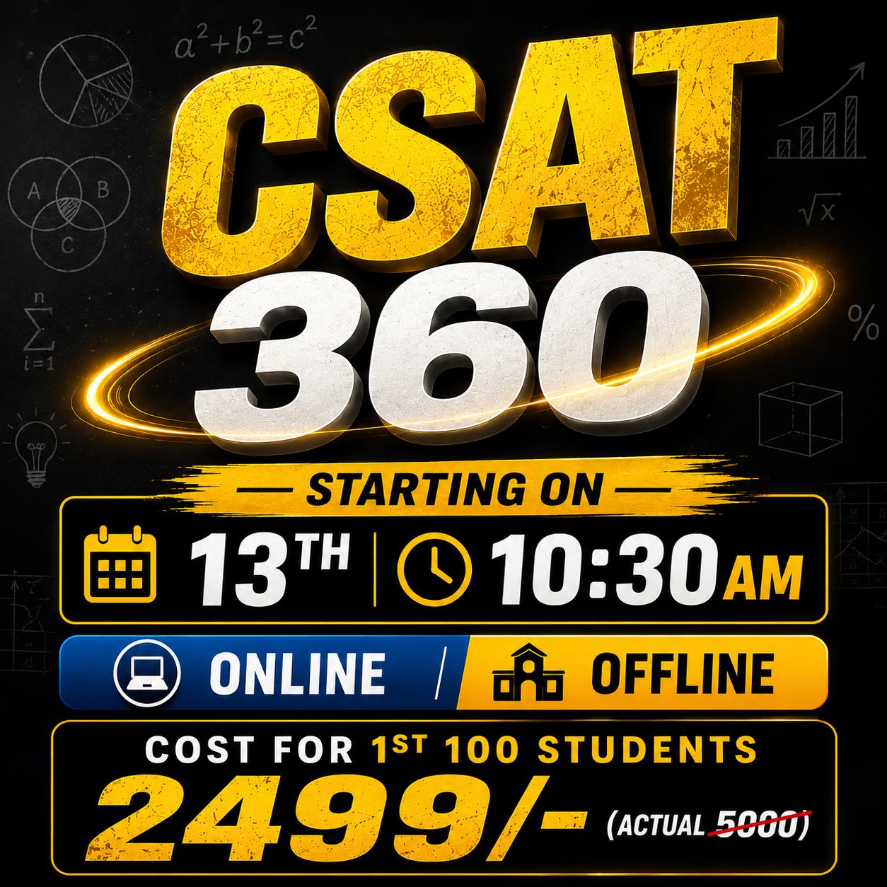 CSAT 360 for KAS Prelims 2026 - Online & Offline