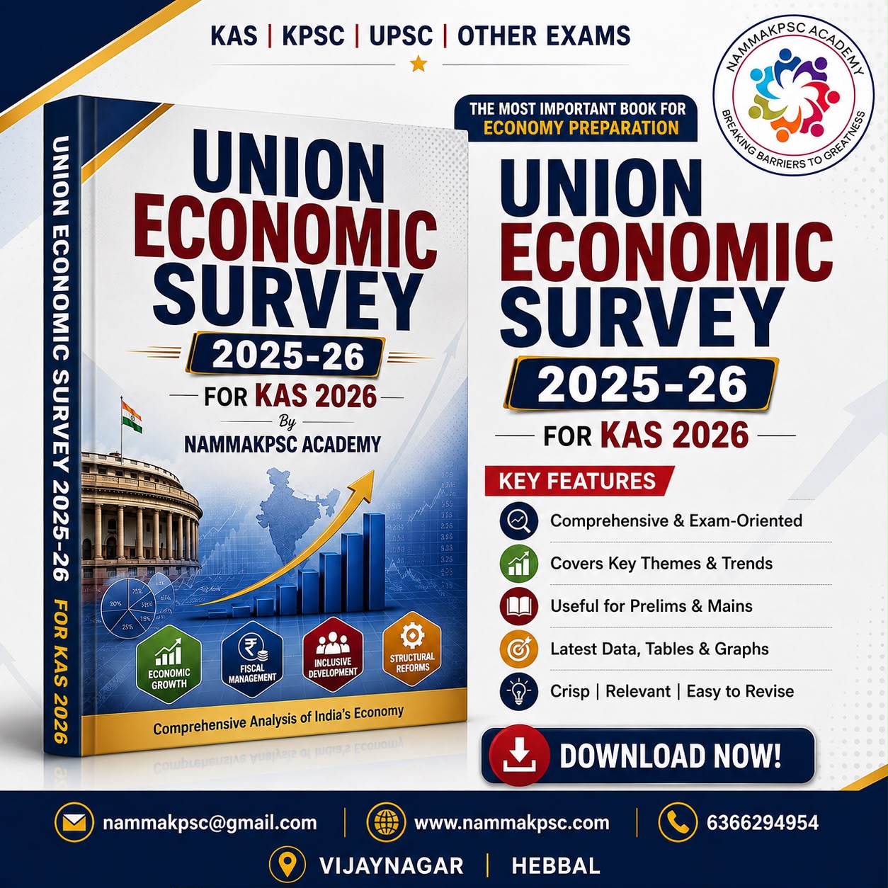 Union Economic Survey 2025–26 – For KAS 2026 - [PDF]