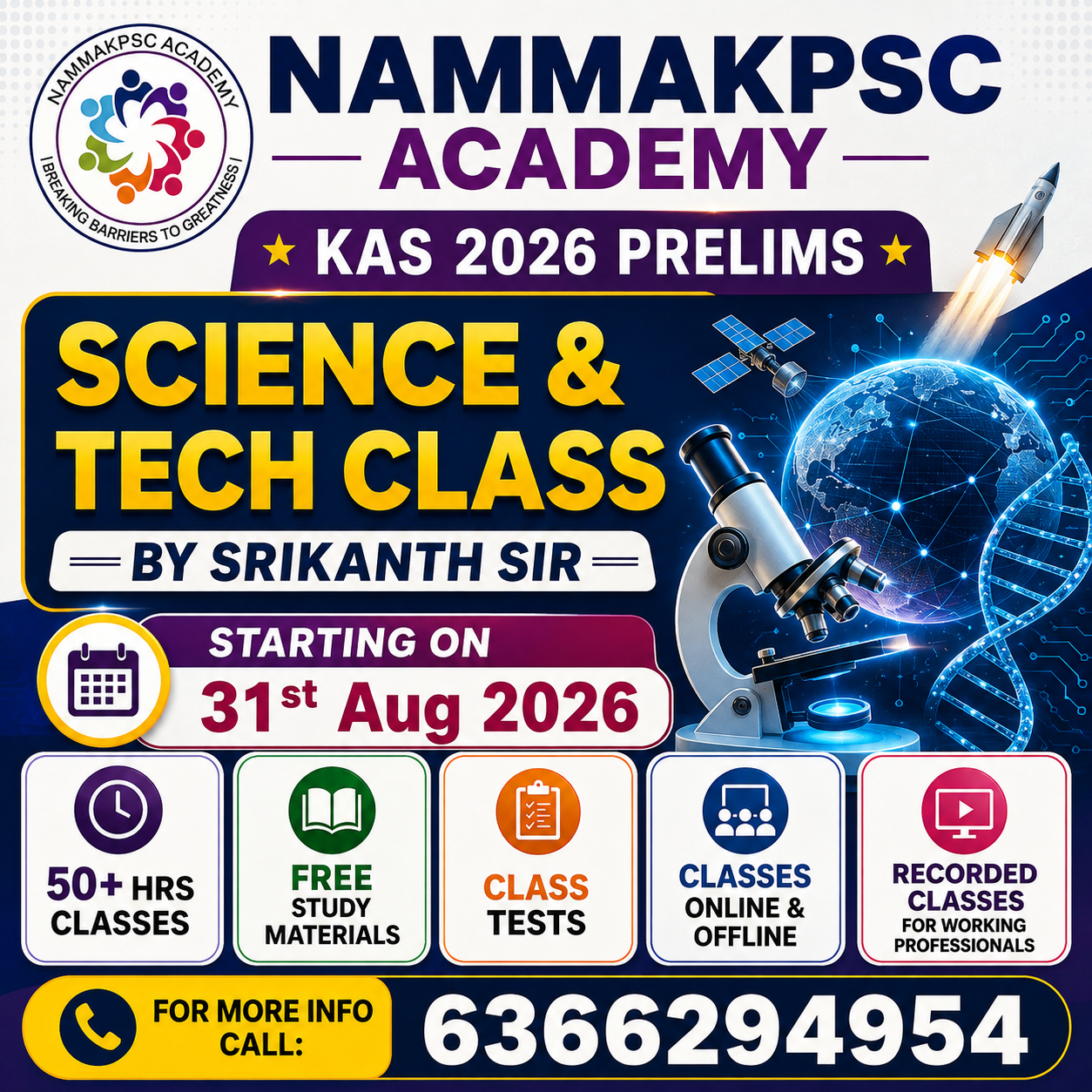 Science & Technology Class | KAS Prelims 2026 | Online & Offline | By Srikanth Sir