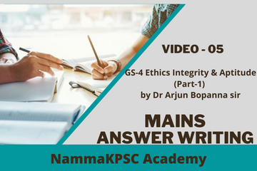 GS-4 Ethics Integrity & aptitude (Part-1) by Dr Arjun Bopanna