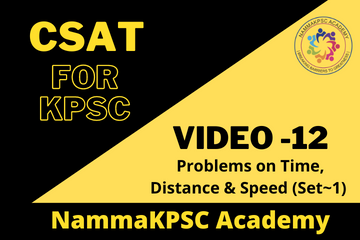 Problems on Time, Distance & Speed (Set~1)