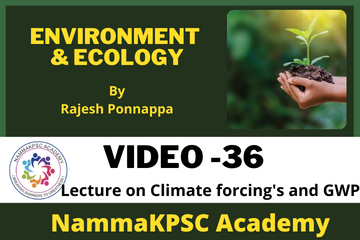 Video 36- Lecture on Climate forcings and GWP